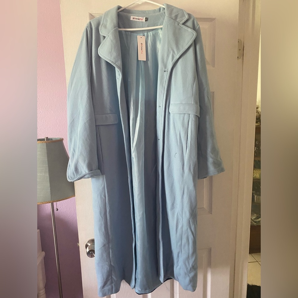 Long blue blazer